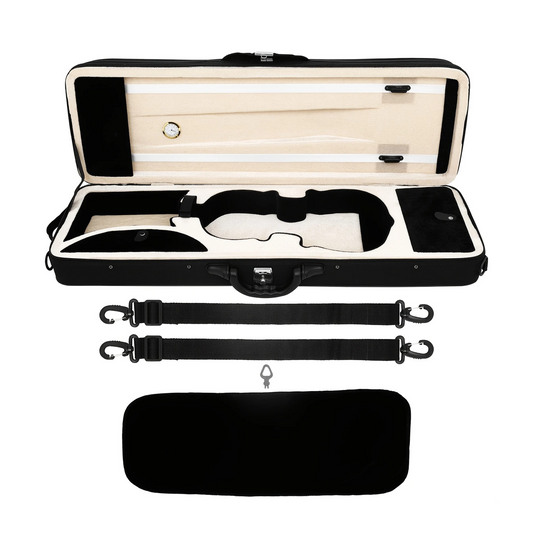 PSM Rectangular Violin Case with Hygrometer, Straps and Lock 4/4 Size by Pieter Smuts Music